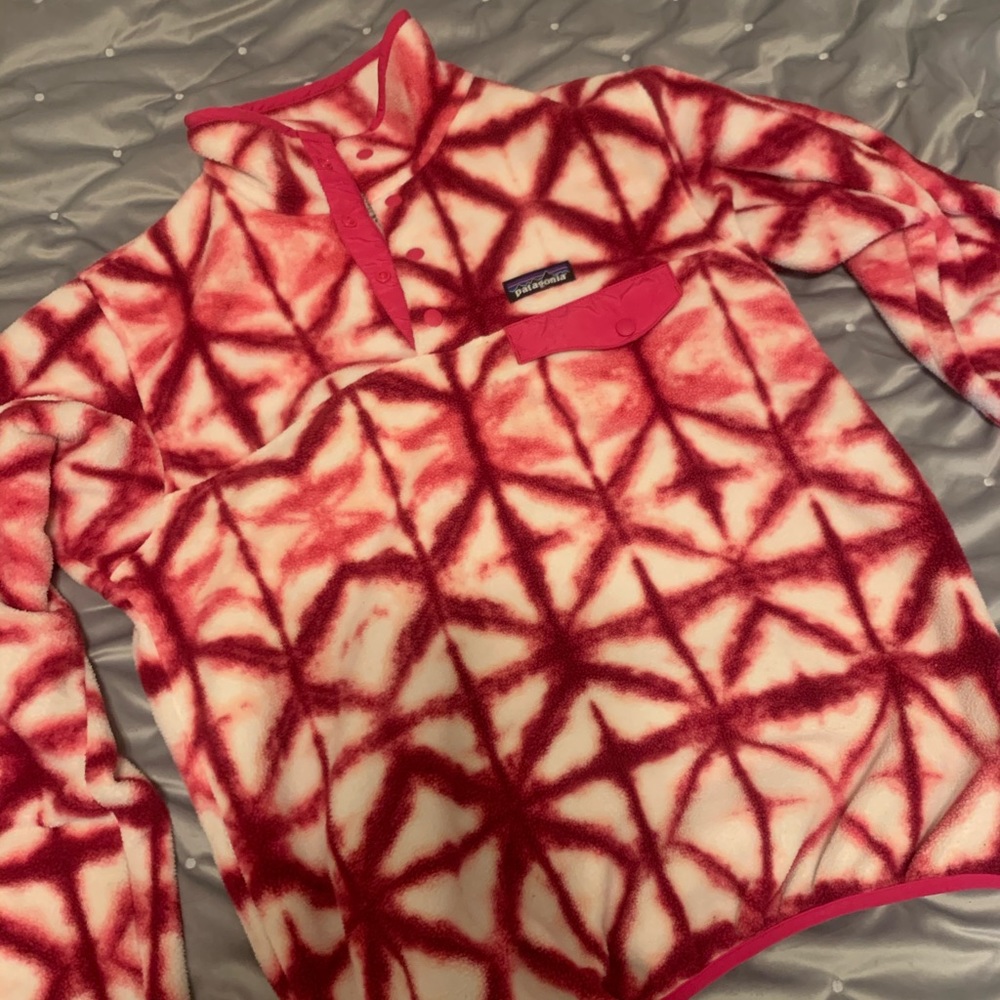 Womens Patagonia Synchilla Button Sweater Pink